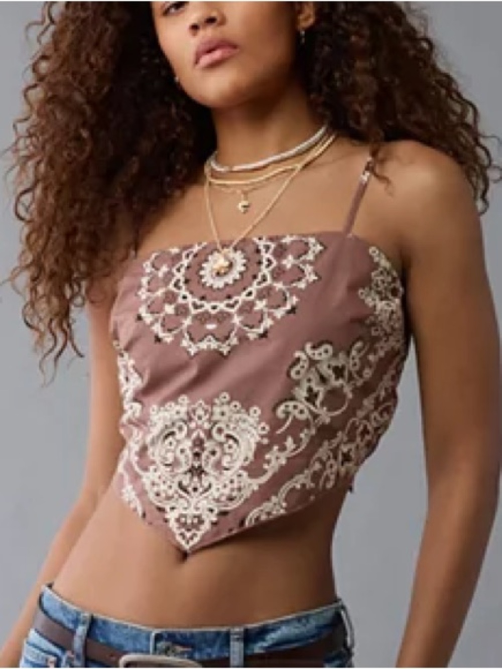 American Eagle Bandana-style top